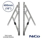 16" (400mm) Standard Side Hung Window Hinges