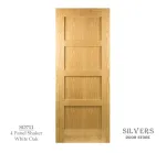4 Panel Lacquered Shaker Style Door White Oak