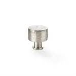 30mm Alexander and Wilks Leila Hammered Cupboard Knob - Satin Nickel