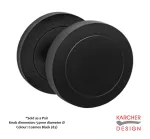 Karcher Design Centred Door Knob - Cosmos Black EKR530 83