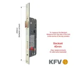 40mm Backset KFV Euro Profile Mortice Sashlock 92mm Centres - 280mm Faceplate