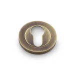 Alexander and Wilks Euro Profile Concealed Fix Escutcheon - Antique Brass