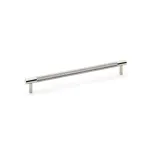 224mm Alexander and Wilks Brunel Knurled T-Bar Cupboard Pull Handle - Polished Nickel