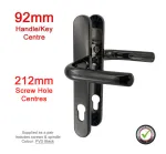 PVD Black G316 Handles. 92mm PZ
