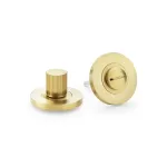 Alexander and Wilks Reeded Thumbturn and Release - Satin Brass PVD