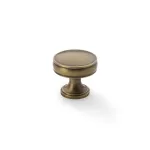 32mm Alexander and Wilks Lynd Cupboard Knob - Antique Brass