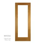 1 Panel Lacquered Shaker Style Door White Oak - Glazed Clear