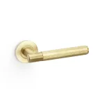 Alexander and Wilks Spitfire Knurled Lever on Round Rose - Satin Brass PVD