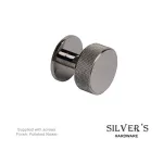 Knurled Round Cabinet Knob - Polished nickel