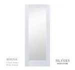 1 Panel White Primed Shaker Style Door Glazed Clear - 44mm
