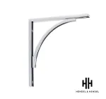 Hendel & Hendel - York Solid Brass Shelf Bracket  - Polished Chrome