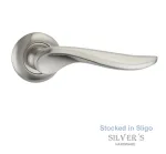 Achilles Satin Nickel Lever on Rose Door Handles Fortessa