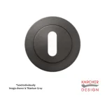 Keyhole escutcheon to suit Karcher Round Rose Titanium Grey