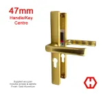 Hoppe London Handles 47mm Centres - Gold Aluminium