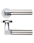 Milan Lever on Rose Door Handles Zoo Hardware - CP/SS