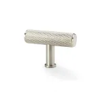 Alexander and Wilks Crispin Knurled T-bar Cupboard Knob - Satin Nickel