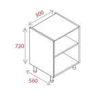 300mm Base Unit - Natural Grey