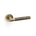 Alexander and Wilks Spitfire Knurled Lever on Round Rose - Antique Brass