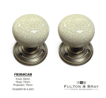 Fulton & Bray Porcelain Knobs Antique Brass
