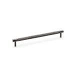 224mm Alexander and Wilks Brunel Knurled T-Bar Cupboard Pull Handle - Dark Bronze PVD