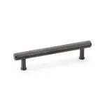 128mm Alexander and Wilks Crispin Knurled T-bar Cupboard Pull Handle - Dark Bronze PVD