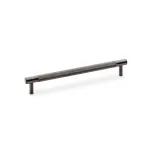 192mm Alexander and Wilks Brunel Knurled T-Bar Cupboard Pull Handle - Dark Bronze PVD