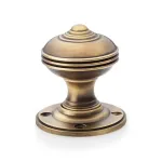 Alexander and Wilks Romeo Mortice Door Knob - Antique Brass