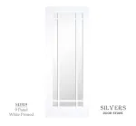 9 Panel White Primed Door Glazed
