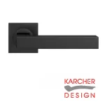 Seattle Lever on Rose Door Handles - Karcher Cosmos Black