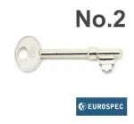 No.2 EuroSpec 2 Lever Sashlock Key - Spare Keys for E&S Locks