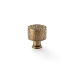 30mm Alexander and Wilks Leila Hammered Cupboard Knob - Antique Brass