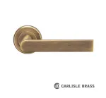 Serozzetta Edge Lever on Round Rose - Antique Brass