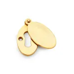Alexander and Wilks Ellipse Escutcheon with Harris Design Cover - Unlacquered Brass