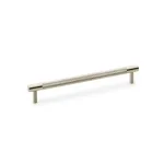 192mm Alexander and Wilks Brunel Knurled T-Bar Cupboard Pull Handle - Satin Nickel