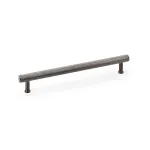 224mm Alexander and Wilks Crispin Knurled T-bar Cupboard Pull Handle - Dark Bronze PVD