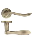 Lincoln Lever on Rose Door Handles Florentine Bronze