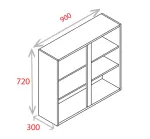900mm Wall Unit - Natural Grey