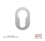 Round Euro Escutcheon to suit Karcher Mini Rose Handles - SSS