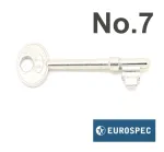 No.7 EuroSpec 2 Lever Sashlock Key - Spare Keys for E&S Locks