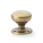 51mm Alexander and Wilks Kershaw Mortice Door Knob - Antique Brass