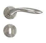 PIETA Lever on rose Door Handles Satin Nickel