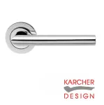 Verona Lever on Rose Door Handles - Karcher Polished Stainless Steel
