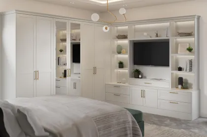 Legno White Grey Harlem 5 Piece MTM Door - Bedroom