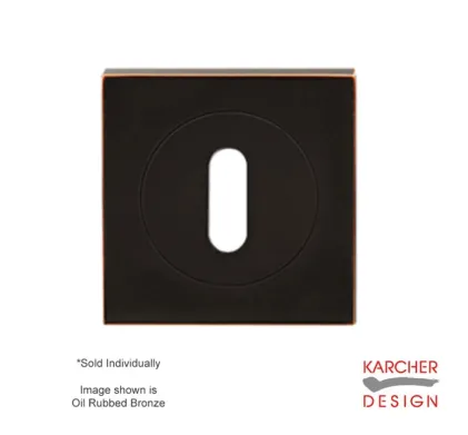 Square Karcher Keyhole Escutcheon Oil Rubbed Bronze