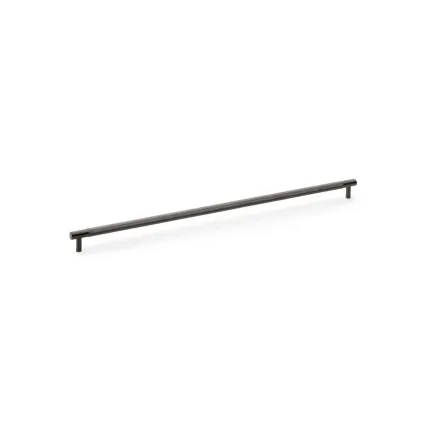 448mm Alexander and Wilks Brunel Knurled T-Bar Cupboard Pull Handle - Dark Bronze PVD
