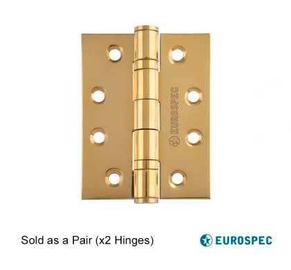 PVD Stainless Brass Ball Bearing Hinge 102 x 76mm (4x3")