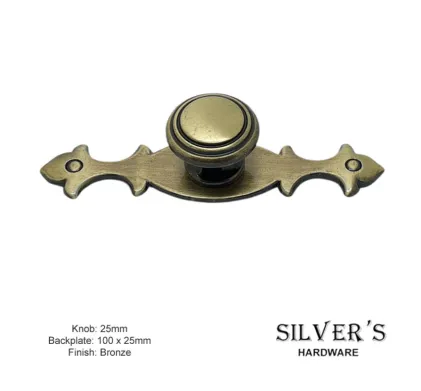 25mm Bronze Knob on Backplate