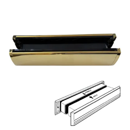Supa Stainless Letterbox 310 X 76mm Polished Gold