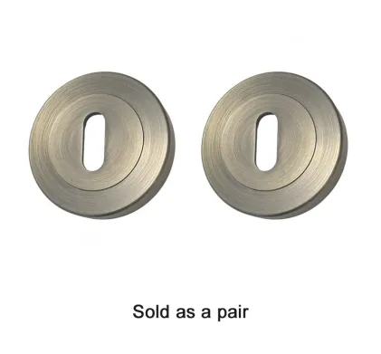 Tactil Escutcheons (PAIR) - Antique Brass