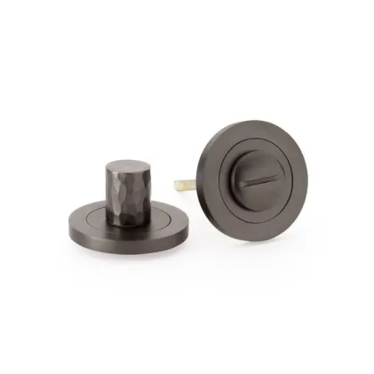 Alexander and Wilks Hammered Thumbturn and Release - Dark Bronze